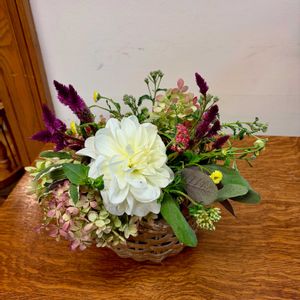 生け花,花のある暮らし,秋の気配,アメリカ在住,籠生けの画像