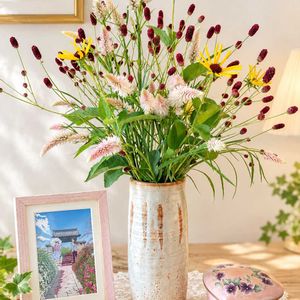 ワレモコウ,いつもありがとう♡,生け花,セロシア,今日のお花の画像