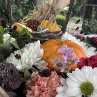 ワレモコウ,ハロウィン,夕方,今日のお花,花手水の画像
