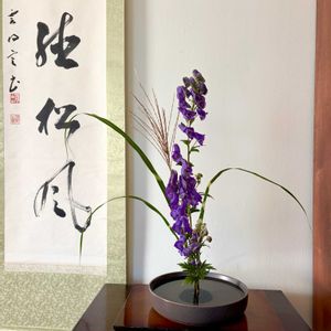 ケイトウ,トリカブト,リンゴ,小菊,タカノハススキの画像