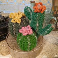 サボテン,ハンドメイド,サボテンの寄せ植え,編みぐるみの画像