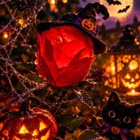 シオン,リンドウ,チャッピー,バラのつぼみ,ハロウィン月間の画像