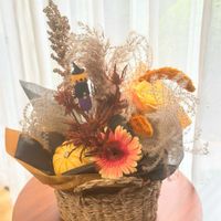 ドライフラワーいろいろ,感謝,ドライフラワーアレンジ,ありがとう,ハロウィンカラーの画像