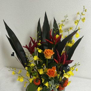 フラワーアレンジメント,花のある暮らし,ハロウィン,ジャングル化計画,ばら バラ 薔薇の画像