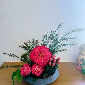 いけばな,生け花,玄関のいけばな,お家でいけばな,お家いけばなの画像