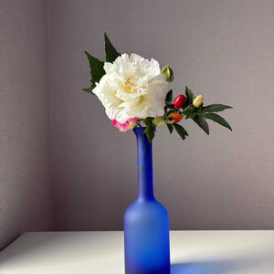 とうがらし,酔芙蓉,いけばな,草月流の画像