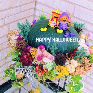 かぼちゃ,ドライフラワー,可愛い,カラフル,花のある暮らしの画像